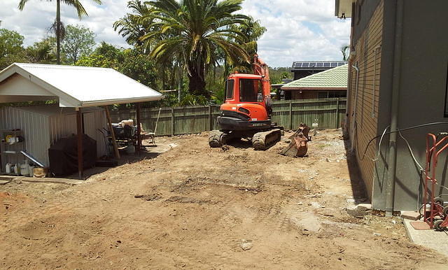 Ready to start excavating for footings and piers