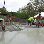 Pouring the concrete slab 1