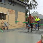 Pouring the concrete slab 2