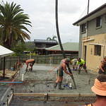 Pouring the concrete slab 5