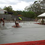 Pouring the concrete slab 8