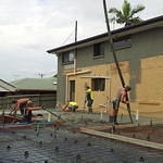 pouring the concrete slab 4
