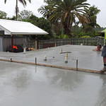 pouring the concrete slab 6